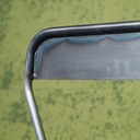 Chair 'Iconique' by Recyclart Fabrik - Raw waxed (Blue seat)