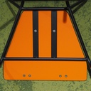 Chair 'Iconique' by Recyclart Fabrik - Black powder-coated (Orange seat)