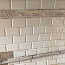 Reclaimed bevelled glazed ceramic wall tiles by Le Glaive - Sold per m2