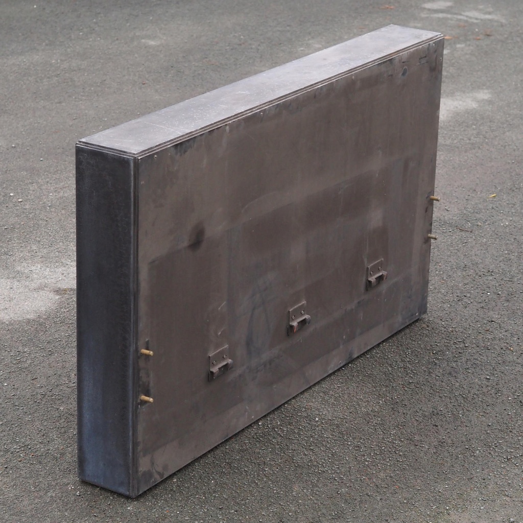 Door in stainless steel from the Générale de Banque  (H. 195,5 x 95,4 cm) - Right