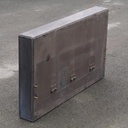 Door in stainless steel from the Générale de Banque  (H. 195,5 x 95,4 cm) - Right