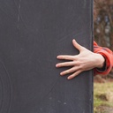 Door in stainless steel from the Générale de Banque  (H. 195,5 x 95,4 cm) - Right
