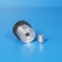 Door stop in stainless steel with rubber ring