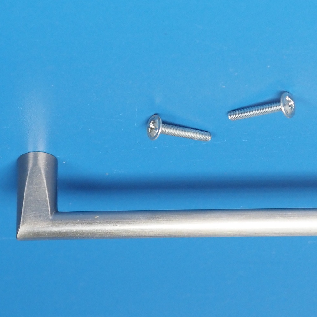 Door handle with key plate in anodized aluminium