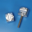 Round door knob in anodized aluminium