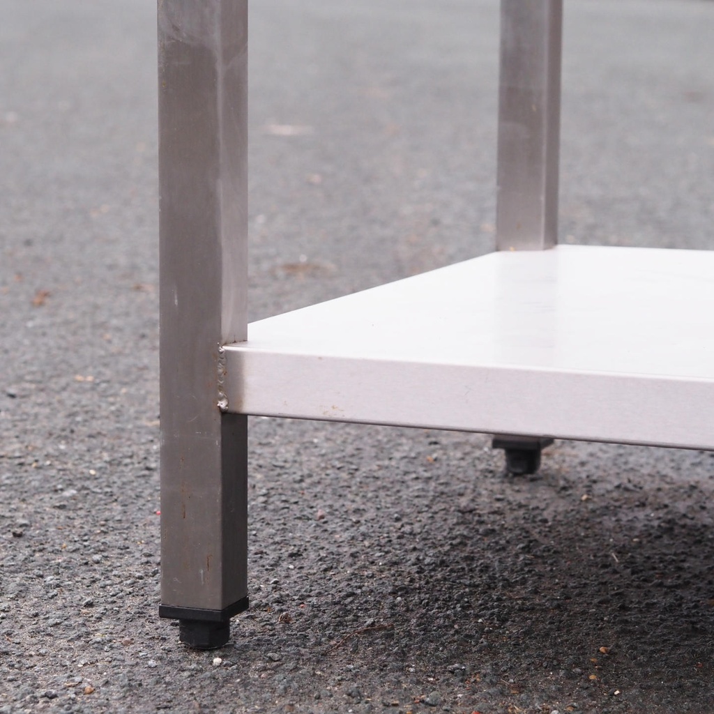 Industrial kitchen island in stainless steel (L. 200 cm)