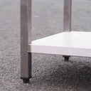 Industrial kitchen island in stainless steel (L. 200 cm)