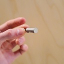 Cabinet knob in stainless steel (3 pcs)