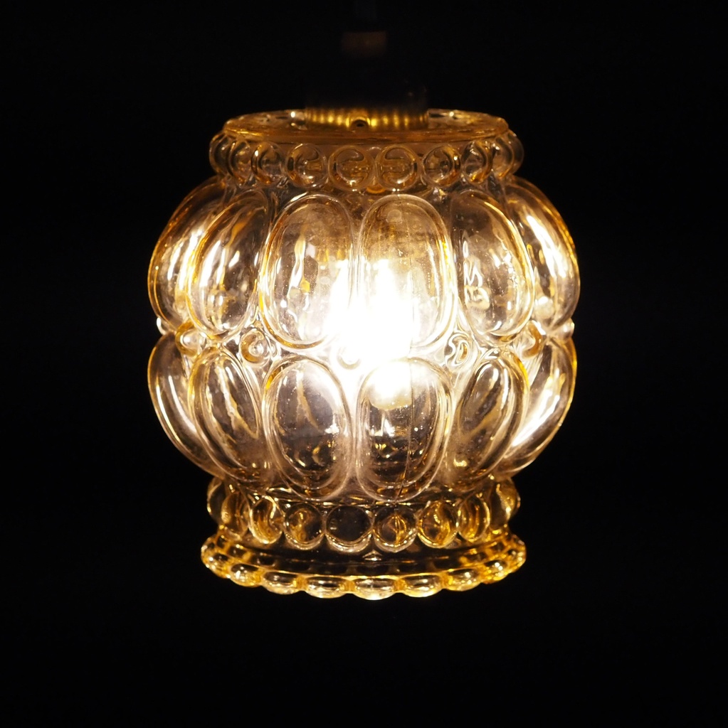 Hanging light 'Lawrence' in smoked textured glass