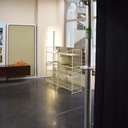 Wire shelving unit in lacquered steel - Cream/White