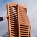 Quadruple wooden shutter (H. 216,5 cm x W. 132,8 cm)