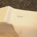 Double bathroom sink in light brown glazed porcelain by Junkers