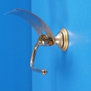 Toilet paper holder with cover in brass