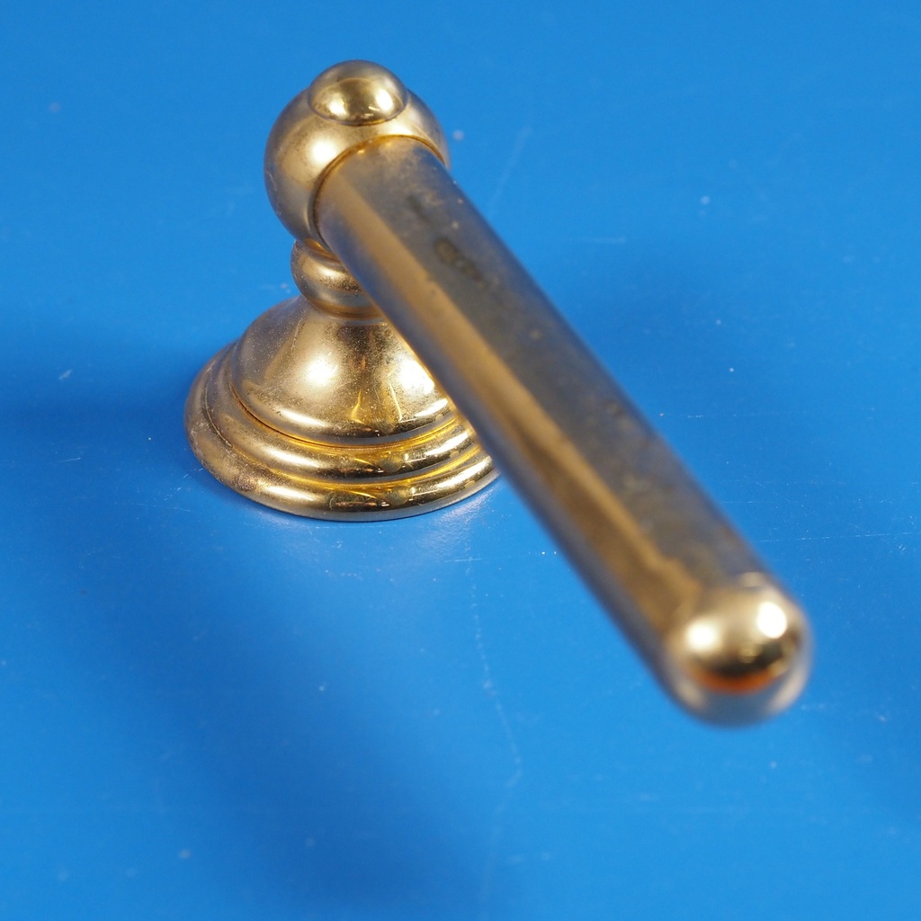 Toilet paper holder in brass