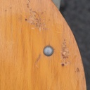 Chair in plywood and lacquered steel