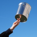 Paint can in tinplate with lid