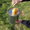 Paint can in tinplate with lid
