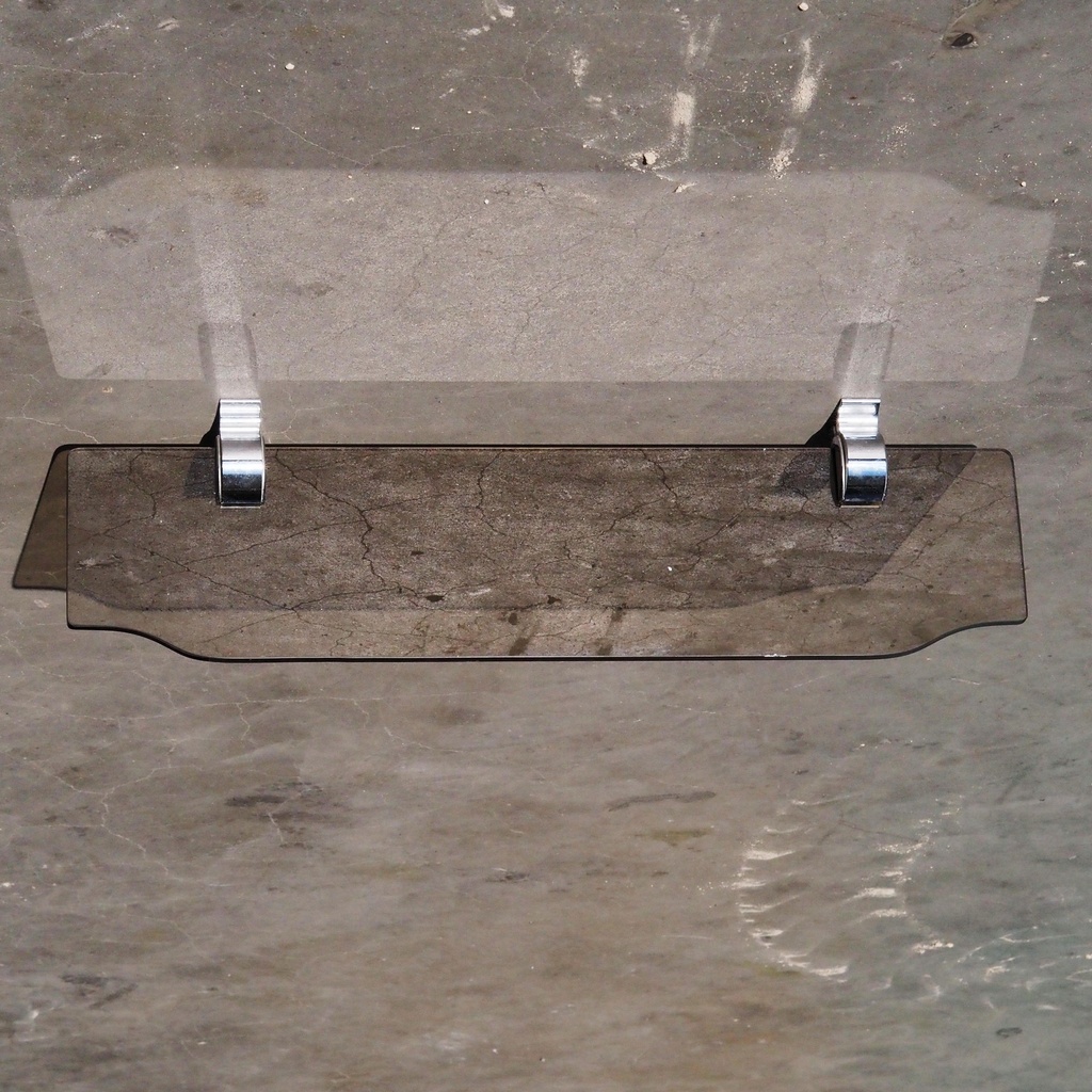 Bathroom shelf by Tubo in smoked tempered glass