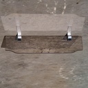 Bathroom shelf by Tubo in smoked tempered glass