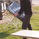 Square cafeteria table 'Aequus' by Pierre-Emmanuel Vandeputte