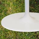 Stackable chair in plywood and lacquered steel