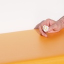 Bench with backrest in synthetic leather by Drisag