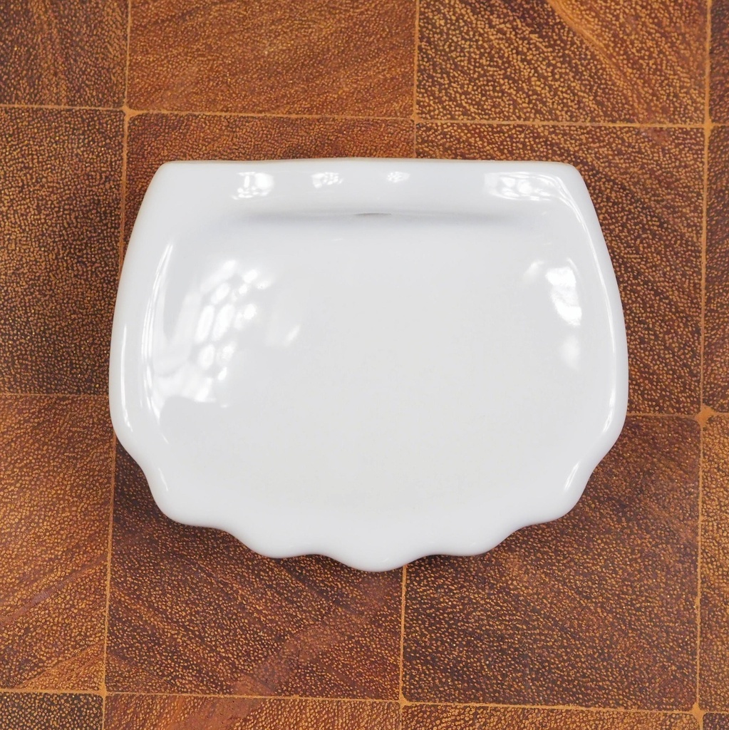 Soap holder in glazed porcelain