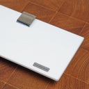 Bathroom shelf in opaline glass by Studio Caprotti