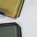 Bathroom wall shelf in smoked pressed glass by Inda (various colors)