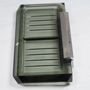 Large wall soap holder in smoked pressed glass by Inda