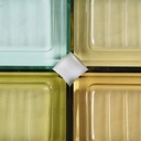 Large wall soap holder in smoked pressed glass by Inda