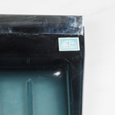 Large wall soap holder in smoked pressed glass by Inda