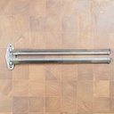 Two arm towel rack in brass