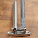 Two arm towel rack in brass