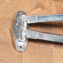 Two arm towel rack in brass