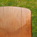 Stackable chair in Pagwood by Thur-op-seat