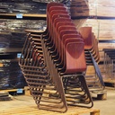 Stackable chair in Pagwood by Thur-op-seat