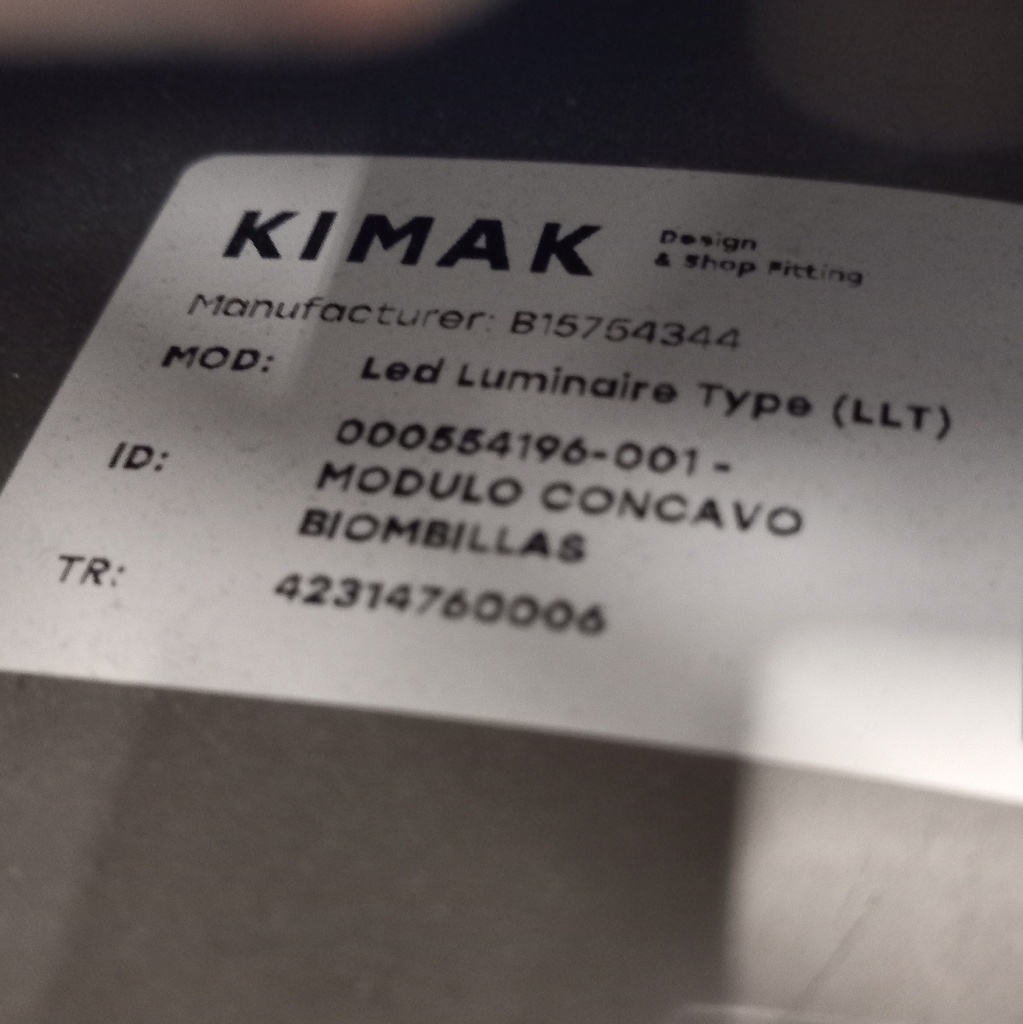 Large curved standing lamp 'Modulo Concavo' by Kimak