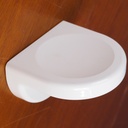 Large wall soap holder in smoked pressed glass by Inda