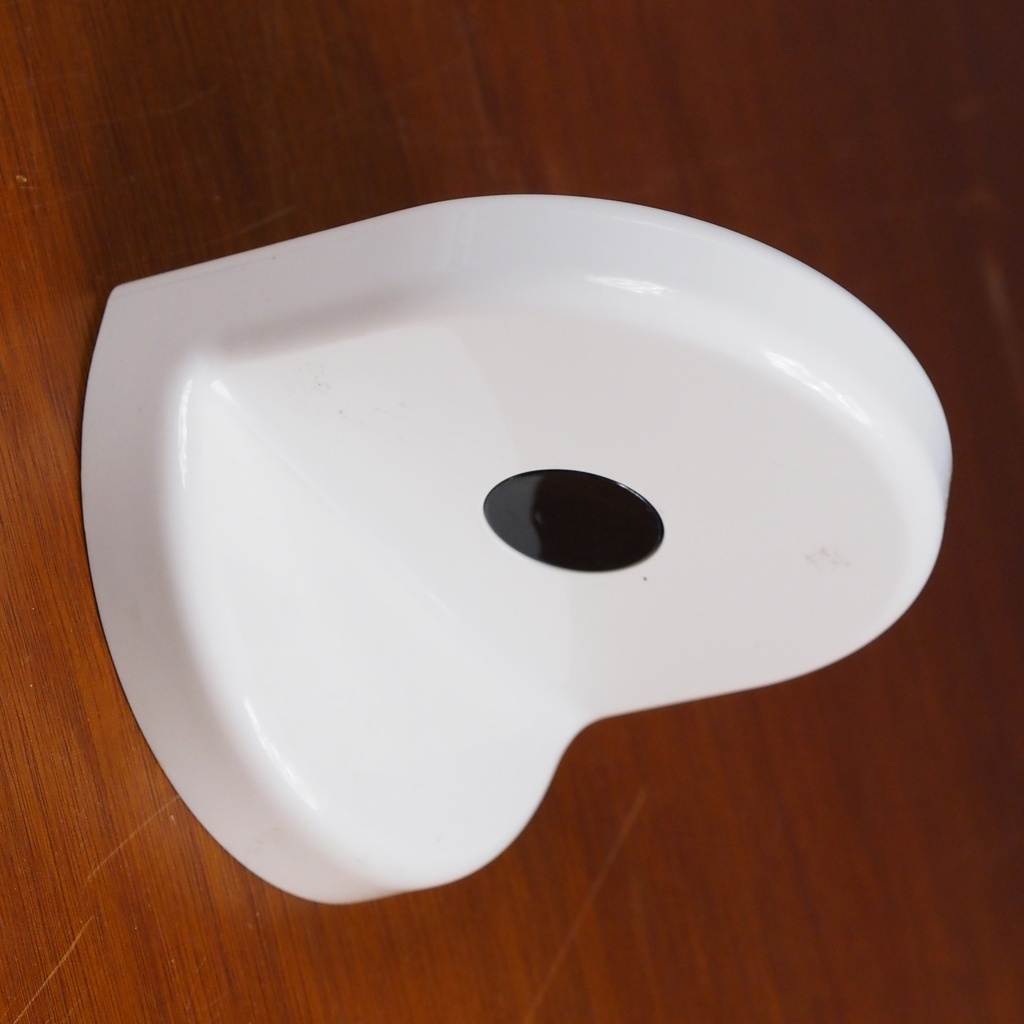 Large wall soap holder in smoked pressed glass by Inda