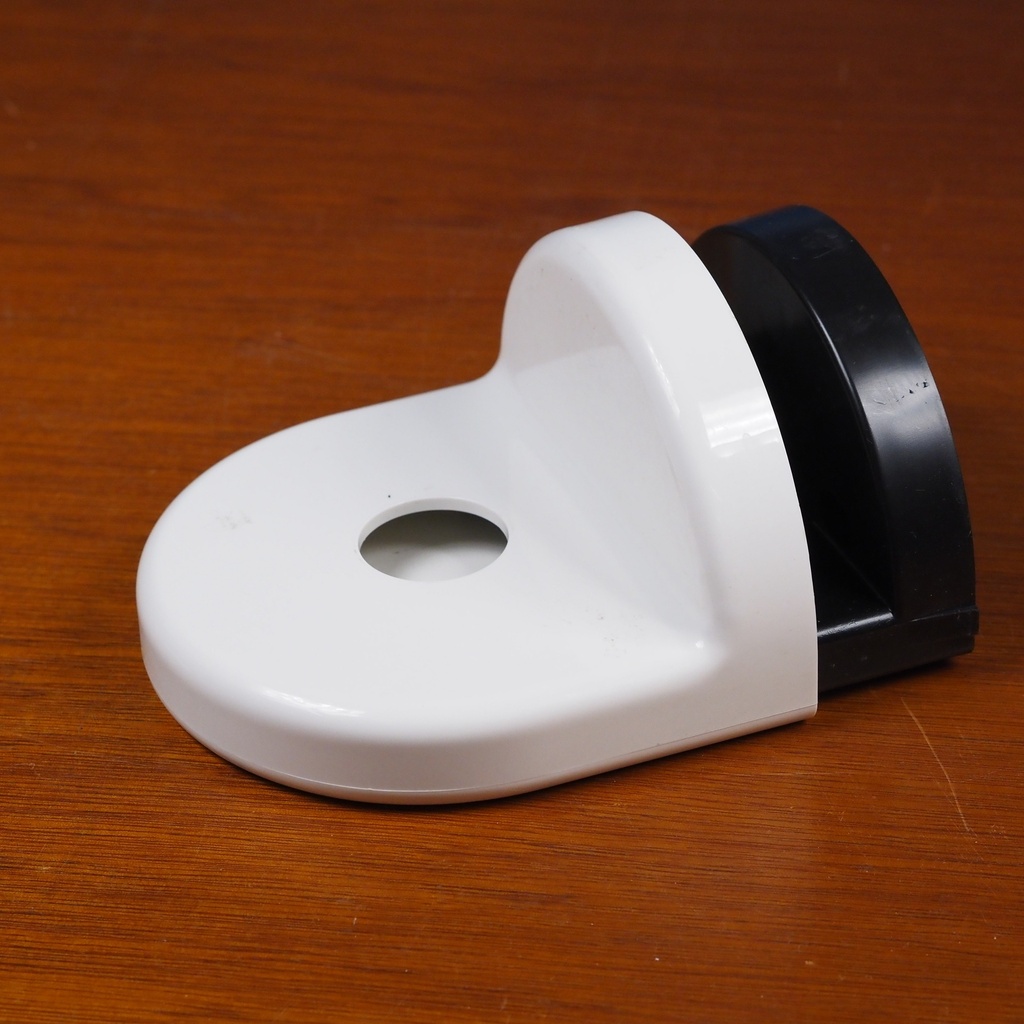 Large wall soap holder in smoked pressed glass by Inda