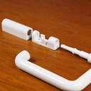 Large wall soap holder in smoked pressed glass by Inda