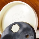 Large wall soap holder in smoked pressed glass by Inda