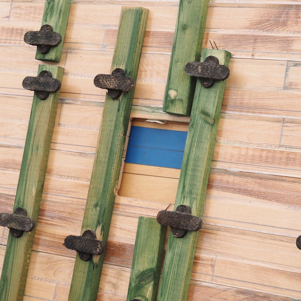 Gymnasium flooring panel in varnished solid beech (222 x 122 cm) - Sold per panel