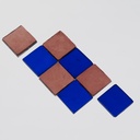 Box of 10 handmade glass tiles by Emery&Cie (10 x 10 cm) - Clear glass