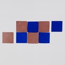 Box of 10 handmade glass tiles by Emery&Cie (10 x 10 cm) - Clear glass