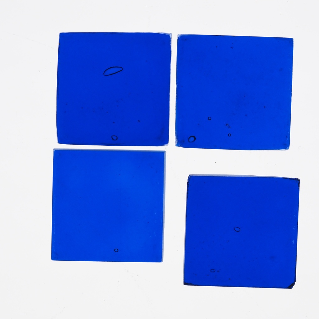 Box of 20 handmade wall tiles by Emery&Cie (5 x 5 cm) - Blue glass