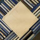 Handpainted glazed terracotta tile from the workshop of Agnès Emery (various sizes) - Only available in our physical shop