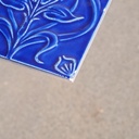 Handpainted glazed terracotta tile from the workshop of Agnès Emery (various sizes) - Only available in our physical shop