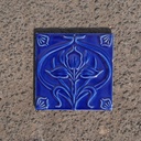 Box of 24 glazed terracotta wall tiles by Emery&Cie (15 x 15 cm) - Cobalt blue